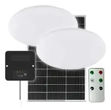 LUMINARIA SOLAR + PANEL + 2 COLGANTES