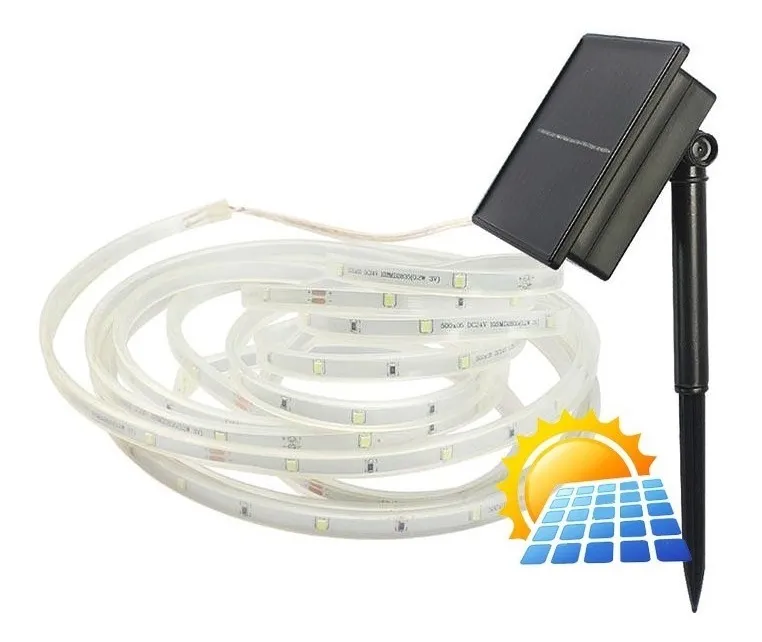 Tira Led Solar Litex Lx437 Intemperie Jardin Decoracion