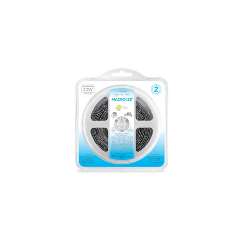 TIRA 2835 MACROLED BCO FRIO IP20 - DC12V - 12W - 60 LED X 5 MTS