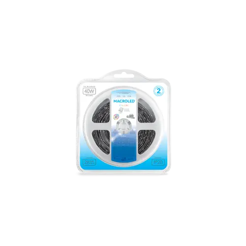 TIRA 2835 MACROLED AZUL IP20 - DC12V - 8W - 60 LED X 5 MTS