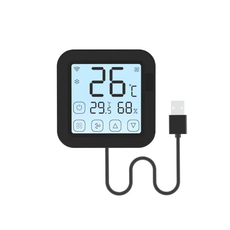 Smart WiFi e IR Termostato con pantalla Táctil. Negro