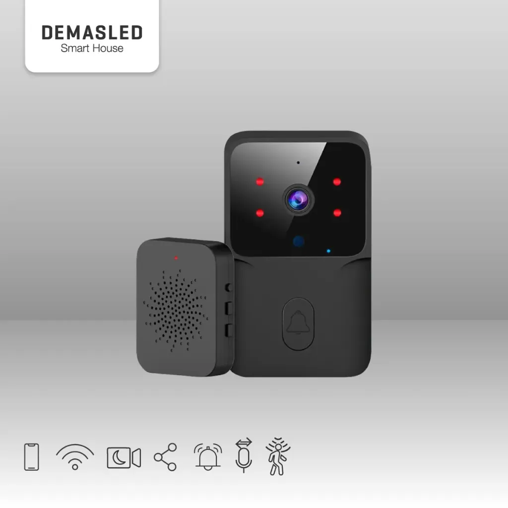 Timbre de Puerta Smart con Cámara 480p. 800mAH