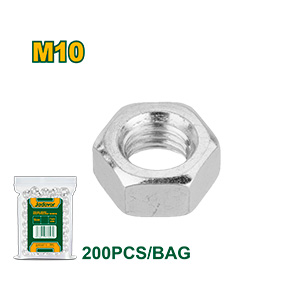 TUERCA HEXAGONAL - TAMAÑO: M10 - ACERO AL CARBONO DE ALTA CALIDAD - 200 UNIDADES / BOLSA