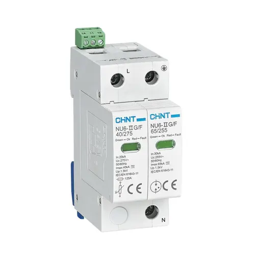 [NU6-IIG 40kA/275V 2P] PROTECTOR CONTRA SOBRE TENSIONES TRANSITORIAS - 2 POLOS 40 KA/275V