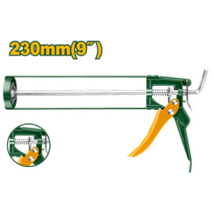 PISTOLA APLICADORA DE SILICONA SELLANTE - PLATO DE EMPUJE - LONGITUD: 230MM (9)