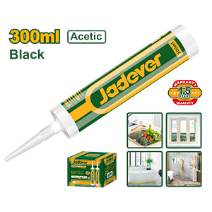 SILICONA ACÉTICA PARA SELLAR - NEGRO - CAPACIDAD: 300 ML - FORMACIÓN DE PIEL: 5-10 MIN - TIEMPO DE CURADO: 20H - REFERENCIA: 23- 50% H.R.