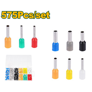 KIT DE PUNTERAS TUBULARES DE 575 PIEZAS - PP + LATÓN - E6012 (AZUL). E4009 (GRIS). E2508 (NEGRO). E1508 (NARANJA). E1008 (AMARILLO). E7508 (BLANCO). E0508 (VERDE). E0508 (ROJO)