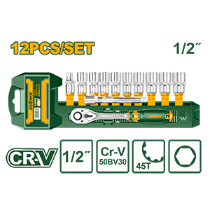KIT DE TUBOS Y LLAVE TRINQUET 12 PIEZAS 1/2