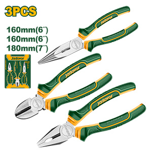 Kit de Pinzas Mago ergnómico 3 piezas: Pinza universal 7 . Pinza de punta larga 6 . Alicates de corte diagonal 6
