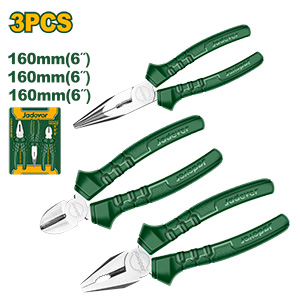 Kit de Pinzas Mango ranurado 3 piezas de 6 : Pinza universal . Pinza de punta larga. Alicates de corte diagonal