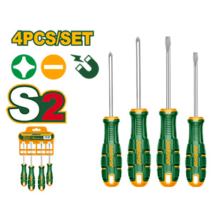 Kit de destornilladores - 4 piezas - Plano SL5.5 x 100mm + Plano SL6.5 x 150mm + Phillips H1 x 100mm + Phillips PH2 x 150mm