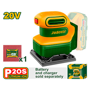 LIJADORA ORBITAL INALÁMBRICA 12000 RPM - VOLTAJE: 20V - TAMAÑO LIJA: 110 X 100MM - INCLUYE: PAPEL DE LIJA - NO INCLUYE BATERÍA NI CARGADOR