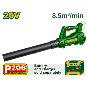 SOPLADOR INALÁMBRICO 15000 RPM - VOLTAJE: 20V - VOLUMEN DE AIRE MEDIO: 8.5M3/MIN - MÁX. VELOCIDAD DEL AIRE: 115KM/H - NO INCLUYE BATERÍA NI CARGADOR