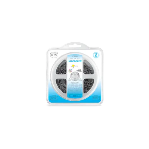 TIRA 2835 MACROLED BCO FRIO IP20 - DC12V - 16W - 120 LED X 5MTS