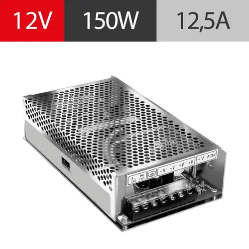 FUENTE POWERSWITCH 150W 12V 12.5A GAB METALICO IP20