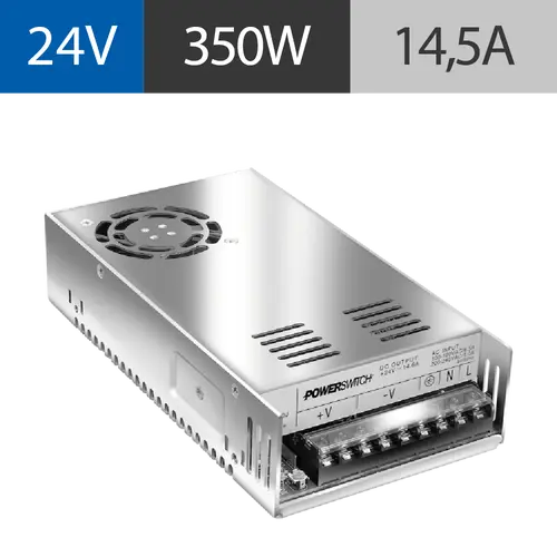 FUENTE POWERSWITCH 24V 14.5A GAB METALICO IP20