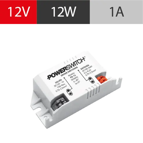 DRIVER POWERSWITCH 12V 1A GAB PLASTICO IP20
