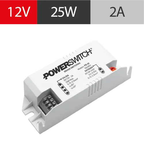 DRIVER POWERSWITCH 12V 2A GAB PLASTICO IP20