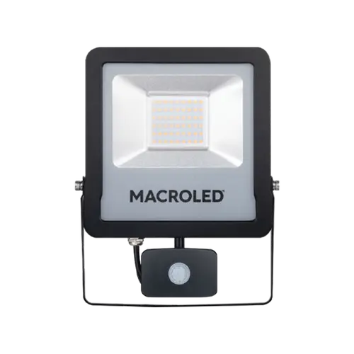 REFLECTOR  CON SENSOR DE MOVIMIENTO MACROLED PRO 50W AC100-240V FRIO 6500K