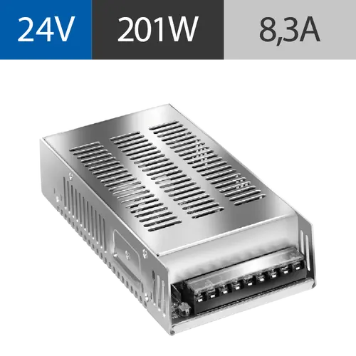 FUENTE POWERSWITCH 24V 8.5A GAB METALICO IP20