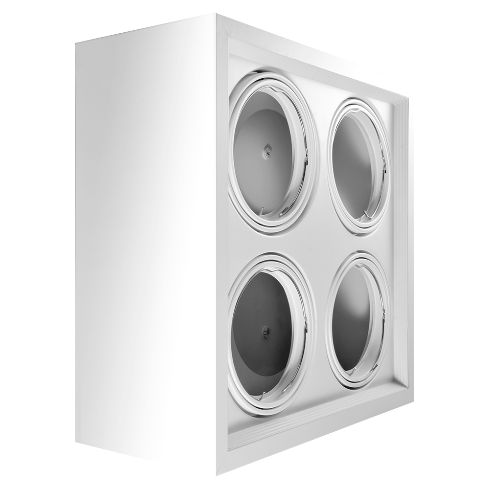 PLAFON CARDANICO AR111 X4 BLANCO