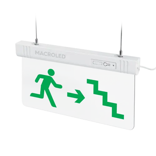 CARTEL DE SALIDA DE EMERGENCIA LUMINOSO (HOMBRE ESCALERA)