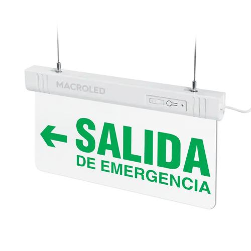 CARTEL DE SALIDA DE EMERGENCIA LUMINOSO (EMERGENCIA IZQUIERDA)