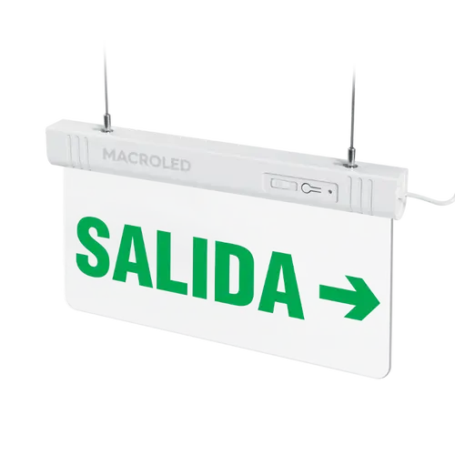 CARTEL DE SALIDA DE EMERGENCIA LUMINOSO (SALIDA DERECHA)