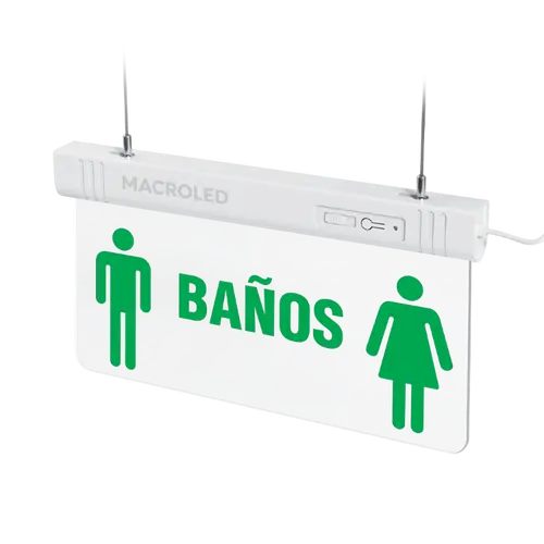 CARTEL DE SALIDA DE EMERGENCIA LUMINOSO BAÑOS