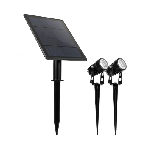 [ELSX2-2W-IP65-WW] ESTACA LED SOLAR 1 PANEL 2 ESTACAS 2W BLANCO CALIDO 3000K