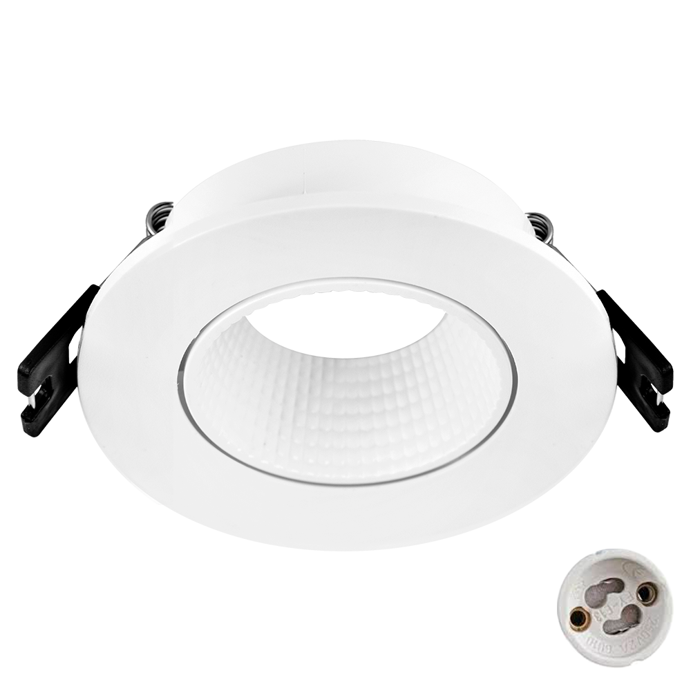 ARTEFACTO DE EMBUTIR REDONDO ANTIDESLUMBRANTE DICRO X1 MOVIL PC BLANCO-BLANCO TEXTURADO