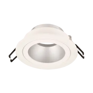 [AERADF-X1-BC-ALU] ART EMBUTIR ANTIDESLUMBRANTE DICRO X1 FIJO ALUMINIO BLANCO-CROMO