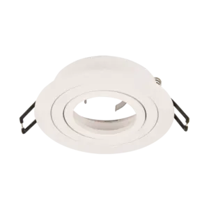 ARTEFACTO DE EMBUTIR REDONDO DICRO X1 MOVIL ALUMINIO BLANCO