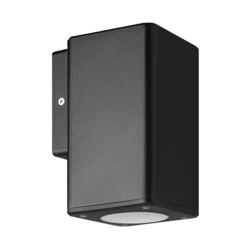 ART APLICAR EXT. CUADRADO. COLOR NEGRO. UNIDIRECCIONAL. IP54. AC100240V. GU10. 9W MAX
