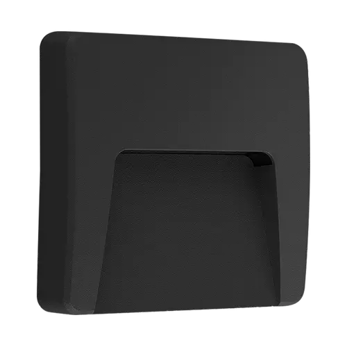 [aecn-x3] ART APLICAR EXT. CUADRADO. COLOR NEGRO. UNIDIRECCIONAL. IP65. AC100-240V. 3W 100LM. RA>80. BLANCO CALIDO