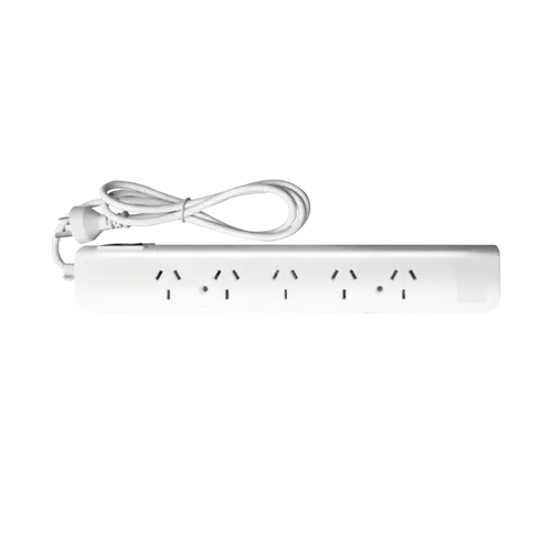 PROLONGADOR MULTIPLE 5 TOMAS. BLANCO. 1.5 MTS DE CABLE 3X0.75MM. 250V. 10A. 2200W MAX. PROTECTOR TERMICO