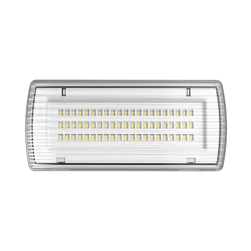 LUZ DE EMERGENCIA IP 65 PARA APLICAR O EMBUTIR. AC100-240V. 400LM. BATERIA 3.7V 2400mAh. 4-6HS. BCO FRIO 7000K