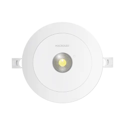 LUZ DE EMERGENCIA COB DE EMBUTIR. AC100-240V. 300LM. BATERIA 3.7V 2400mAh 3-4HS BCO FRIO 7000K