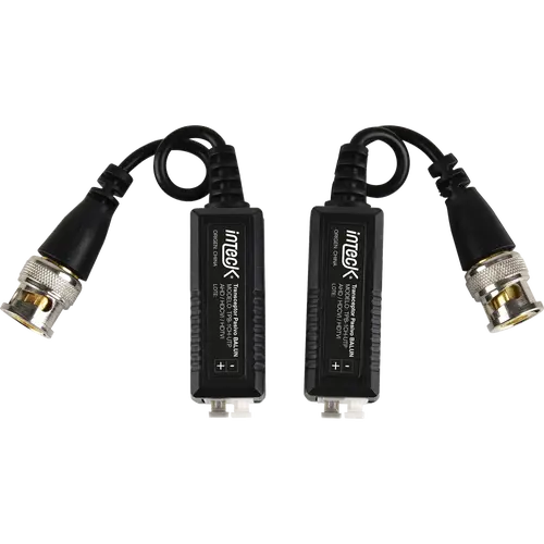 KIT DE TRANSCEPTORES PASIVOS (BALUNS) PARA 1CH VIDEO ANALÓGICO. FORMATOS AHD/HDCVI/HDTVI CON CABLE UTP CAT5E/CAT6. SOPORTE DE 720P A 8 MPX PROTECCIÓN INTEGRADA CONTRA SOBRETENSIONES Y TRANSITORIOS.