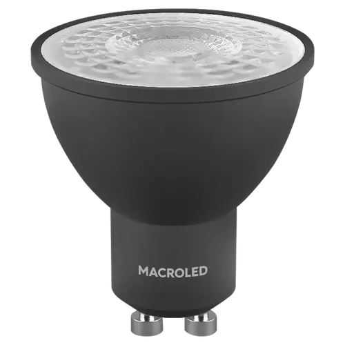 DICRO MACROLED ECO NEGRA 7W AC100-240V CALIDO 2700K SPD1500V 38º