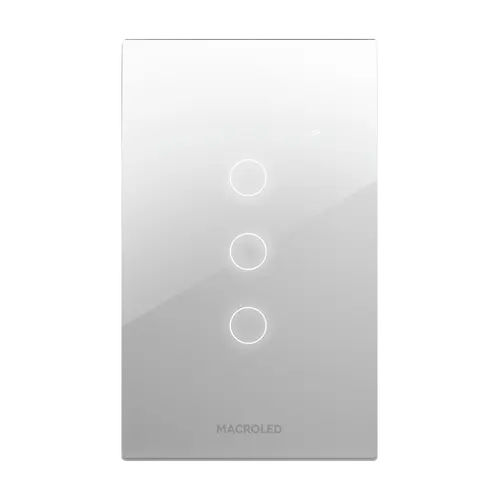 [ROMA-S-3CH-B] TECLA ROMA SMART BLANCA MACROLED 3 CANALES AC100-240V MAX 7A CON CAPACITOR