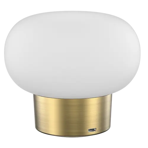 VELADOR A BATERIA MUSHROOM DIMERIZABLE MACROLED. COBRE. DC5V. 2700K. IP20. 160LM. INCLUYE CABLE USB-C Y BASE DE CARGA