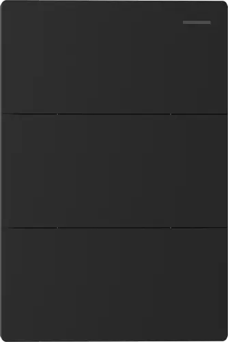 TECLA MILAN NEGRO MACROLED. 3 CANAL. 2 VIAS. AC 250V. 10A MAX. BASTIDOR METALICO
