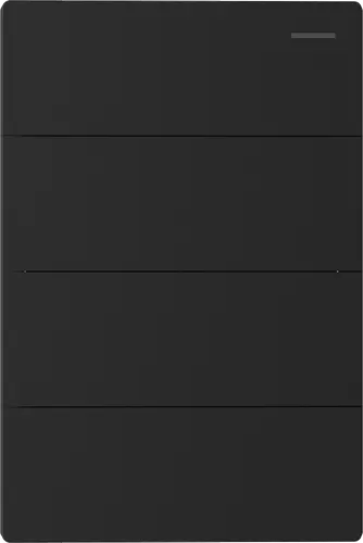 TECLA MILAN NEGRO MACROLED. 4 CANAL. 2 VIAS. AC 250V. 10A MAX. BASTIDOR METALICO