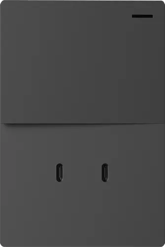 TECLA Y USB-C MONACO GRIS MACROLED, 1 CANAL, 2 VIAS, AC 250V, 10A MAX. 2 USB-C DE 30W, BASTIDOR METALICO