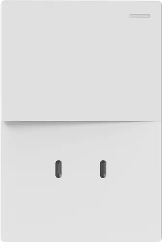 TECLA Y USB-C MONACO BLANCO MACROLED, 1 CANAL, 2 VIAS, AC 250V, 10A MAX. 2 USB-C DE 30W, BASTIDOR METALICO