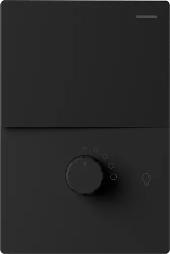 TECLA Y DIMMER LED MONACO NEGRO MACROLED, 1 CANAL, AC 250V, 10A MAX. 1 DIMMER, BASTIDOR METALICO