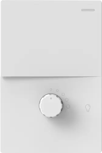 TECLA Y DIMMER LED MONACO BLANCO MACROLED, 1 CANAL, AC 250V, 10A MAX. 1 DIMMER, BASTIDOR METALICO