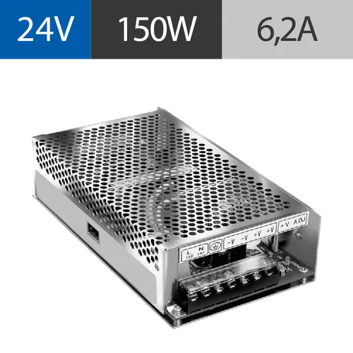 FUENTE POWERSWITCH 24V 6A GAB METALICO IP20