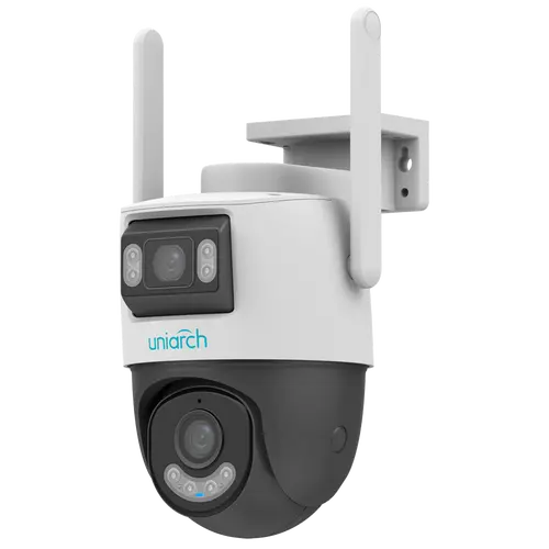 [Uho-P2S-M33F34] CAMARA IP UNIARCH TIPO PT WI-FI INT/EXT, INTELIGENTE PARA HOGAR DOBLE SENSOR RESOLUCION 3MP+3MP LENTE FIJA DE 2,8 MM + 4MM MÓVIL, MICROFONO Y ALTAVOZ, DETECCION DE CUERPO HUMANO, IP66, IR30 M, RJ45